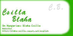 csilla blaha business card